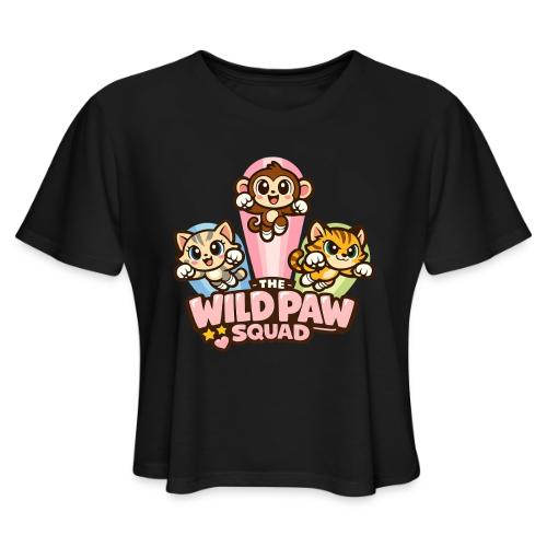 Wild Paw Squad Cute Animal Friends - Women's Cropped T-Shirt