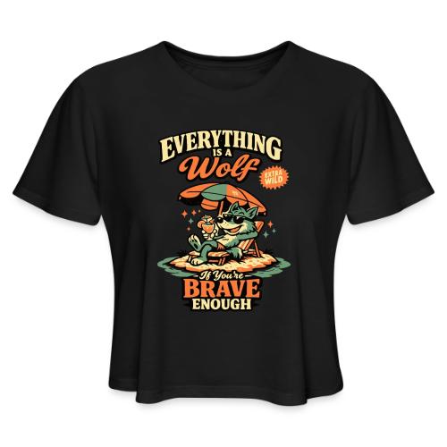 Everything Is A Wolf – Retro Chill - Women's Cropped T-Shirt