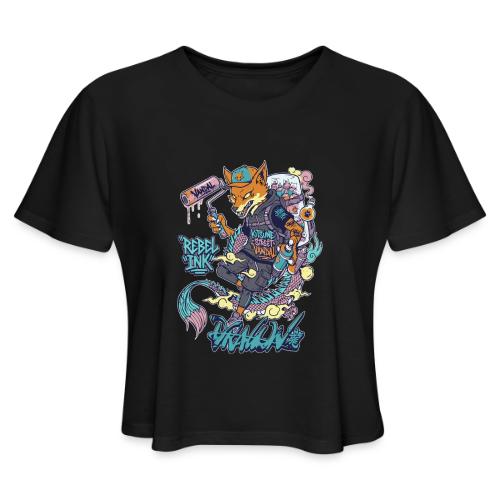 Kitsune Street Rebel - Women's Cropped T-Shirt