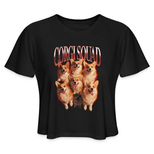 Corgi Squad Funny Dog Lover Vintage Shirt - Women's Cropped T-Shirt