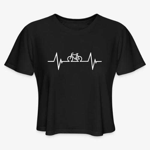 Bicycle Hearbeat - Women's Cropped T-Shirt
