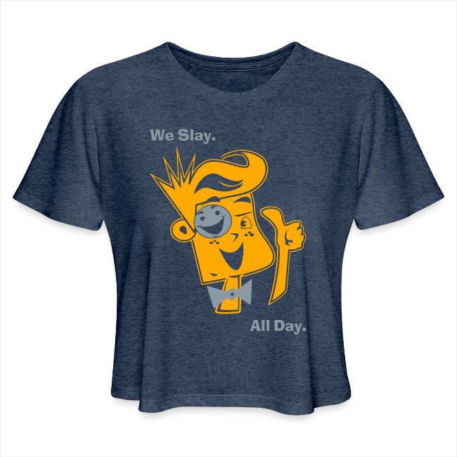 We Slay All Day Shiny Shirt Metallic Silver & Gold