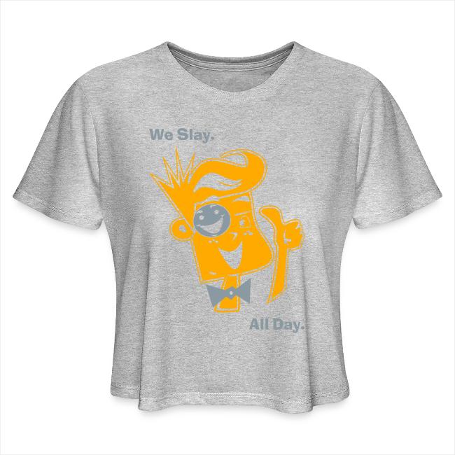 We Slay All Day Shiny Shirt Metallic Silver & Gold