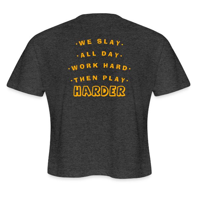 We Slay All Day Shiny Shirt Metallic Silver & Gold