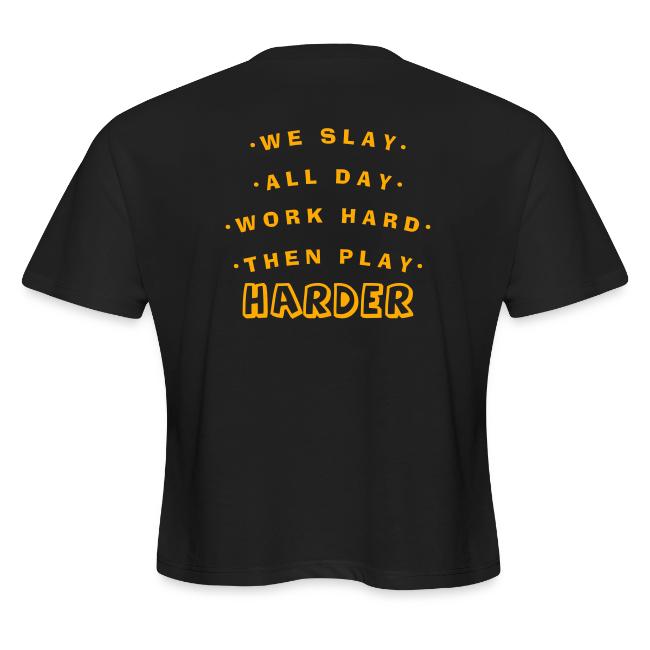 We Slay All Day Shiny Shirt Metallic Silver & Gold