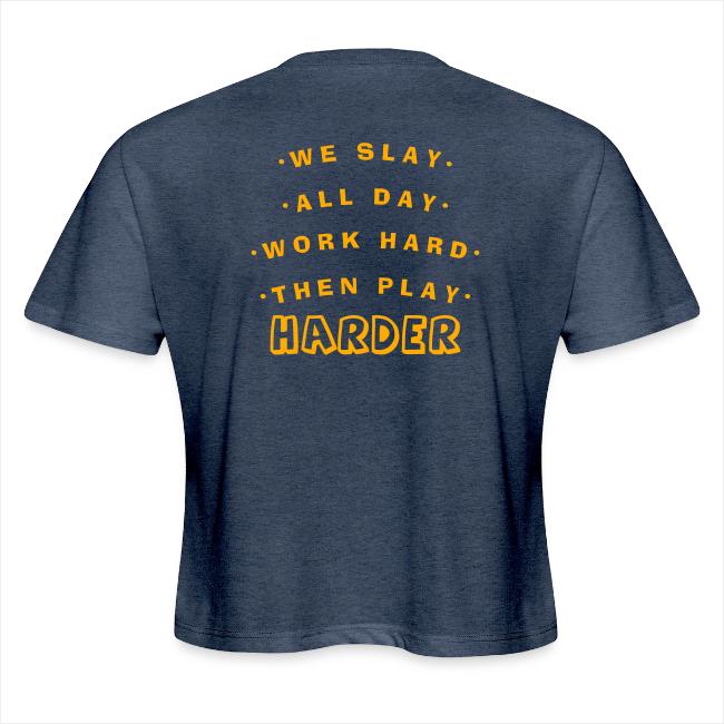 We Slay All Day Shiny Shirt Metallic Silver & Gold