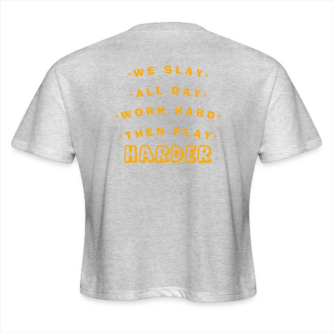 We Slay All Day Shiny Shirt Metallic Silver & Gold