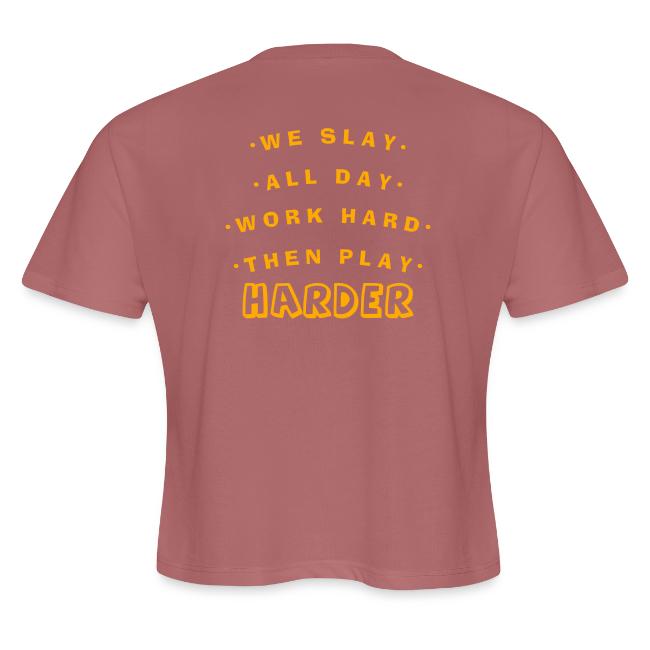 We Slay All Day Shiny Shirt Metallic Silver & Gold