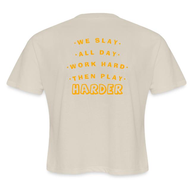 We Slay All Day Shiny Shirt Metallic Silver & Gold