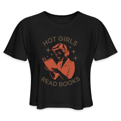 Hot Girls Read Books - Vintage Reader - Women's Cropped T-Shirt