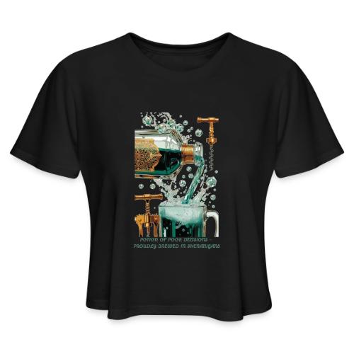 Potion of Poor Decisions Bottle Graphic Tee - Women's Cropped T-Shirt