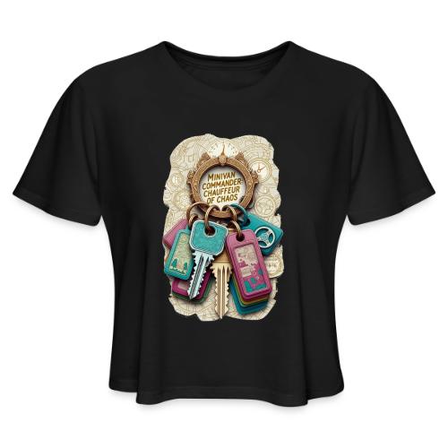 Minivan Commander T Shirt, Chauffeur of Chaos Mug - Women's Cropped T-Shirt