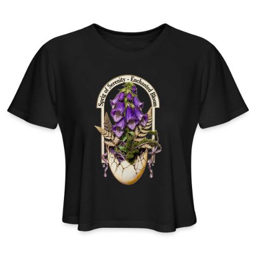 Spring Serenity Foxglove Tee, Easter Gift for wife - Women's Cropped T-Shirt