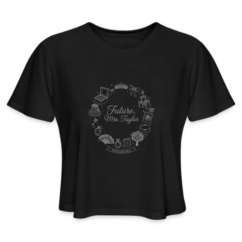 Future Mrs Minimalist Bridal Line Art - Women's Cropped T-Shirt
