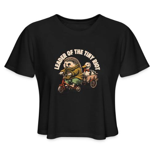 Leader of the Tiny Riot Design - Women's Cropped T-Shirt