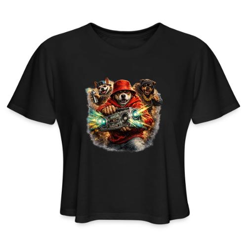 Urban Beat Dog Heroes - Women's Cropped T-Shirt