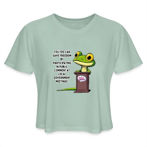 Public Comment Lizard Design - Women's Cropped T-Shirt