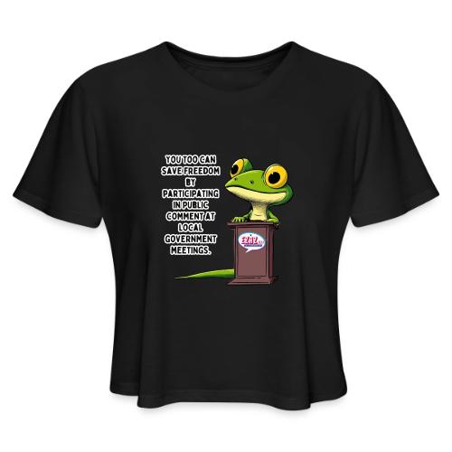 Public Comment Lizard Design - Women's Cropped T-Shirt