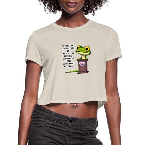 Public Comment Lizard Design - Women's Cropped T-Shirt