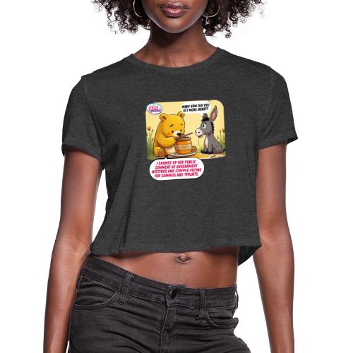 Honey Bear - Fire Tyrants - Women's Cropped T-Shirt