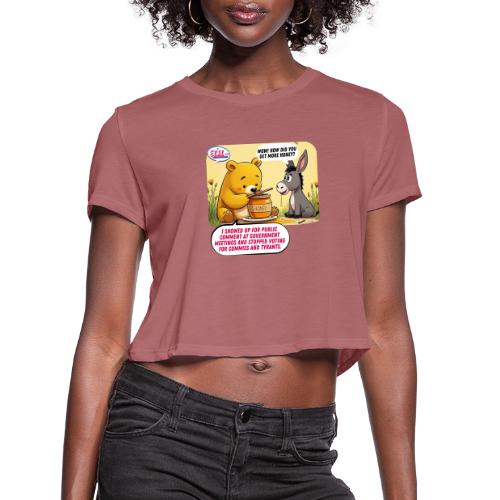 Honey Bear - Fire Tyrants - Women's Cropped T-Shirt