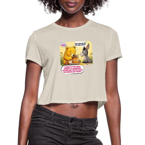 Honey Bear - Fire Tyrants - Women's Cropped T-Shirt