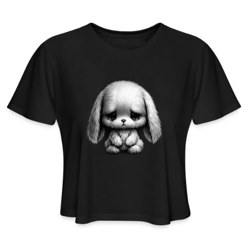 Sad Puppy Meme with Puppy Standing - Women's Cropped T-Shirt