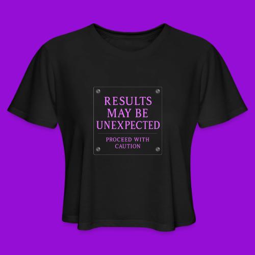 Results - Neon Purple - Women's Cropped T-Shirt