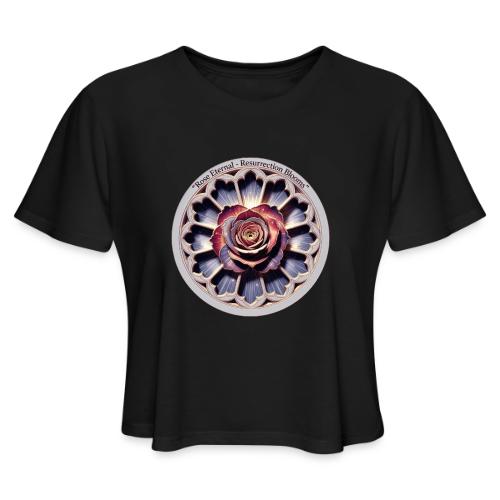 Easter Rose Resurrection T Shirt, Spring Gift - Women's Cropped T-Shirt