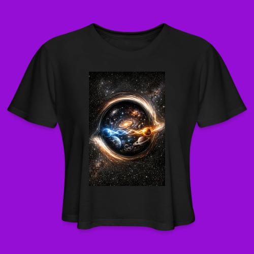 EntangledPhotonsWormhole - Women's Cropped T-Shirt