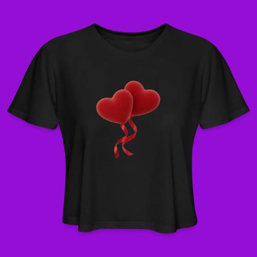 Two hearts together - Women's Cropped T-Shirt