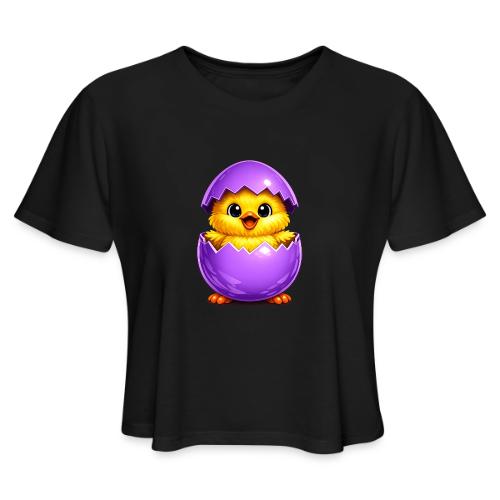 Easter Chick Purple - Women's Cropped T-Shirt