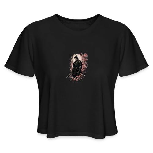 Samurai cherry blossoms - Women's Cropped T-Shirt