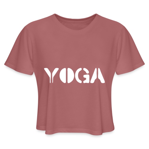 YOGA white - Women's Cropped T-Shirt
