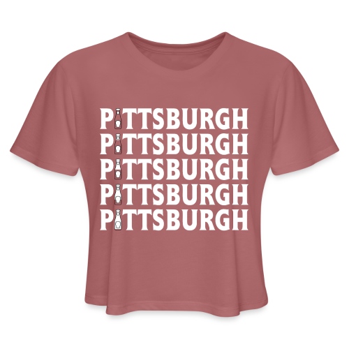 Ketch Up in PGH (Red) - Women's Cropped T-Shirt
