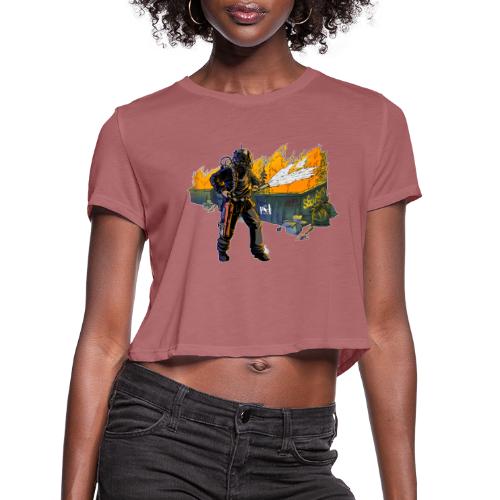 Dumpster Fire - Women's Cropped T-Shirt