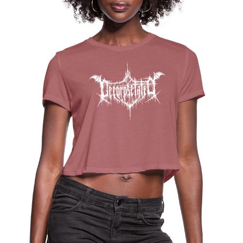 Decorpsetated Logo White - Women's Cropped T-Shirt