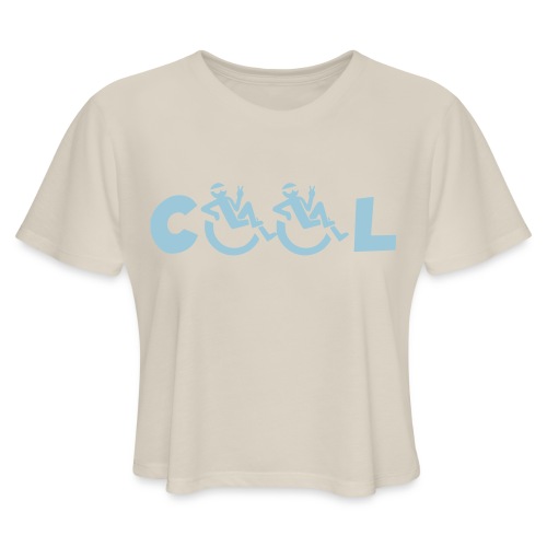 Cool in my wheelchair, chill in wheelchair, roller - Women's Cropped T-Shirt