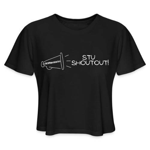 DCOMmentaries Stu Shoutout (White) - Women's Cropped T-Shirt