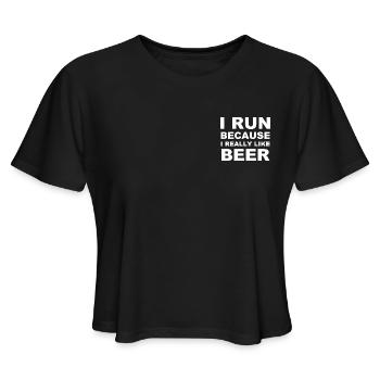 Funny Running - Women's Cropped T-Shirt - mauve - Front - Camila (177cm)
