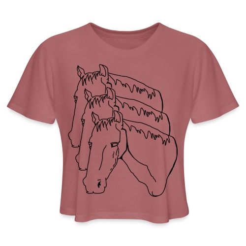 horsey pants - Women's Cropped T-Shirt