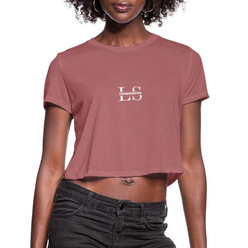 Lydia&Sebastien Logo White - Women's Cropped T-Shirt