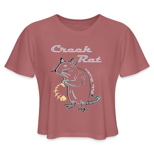 Final creekrat orangewhite fishbone - Women's Cropped T-Shirt