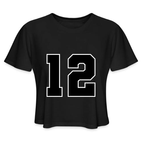 Varsity Number 12 Sports Design - Women's Cropped T-Shirt