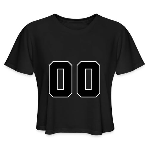 Varsity 00 Athletic Number Design - Women's Cropped T-Shirt