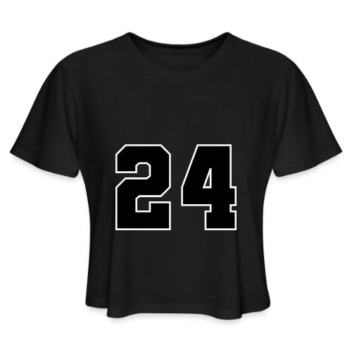 Varsity Number 24 College Font - Women's Cropped T-Shirt