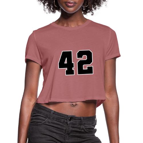 Varsity Number 42 Sports Style - Women's Cropped T-Shirt