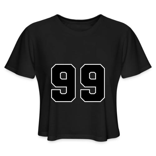 Varsity Number 99 Athletic Font - Women's Cropped T-Shirt