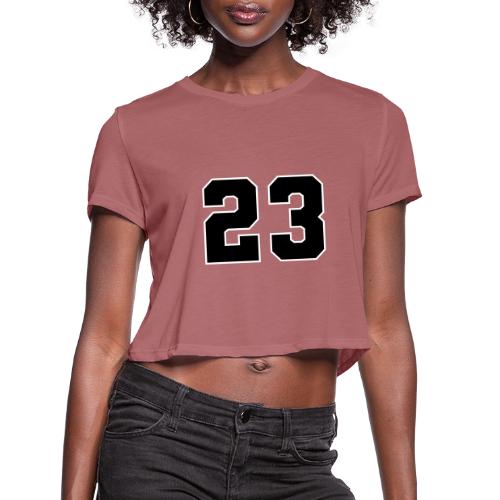 Varsity Number 23 Athletic Style - Women's Cropped T-Shirt
