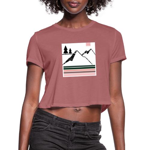 Mountain Design - Women's Cropped T-Shirt